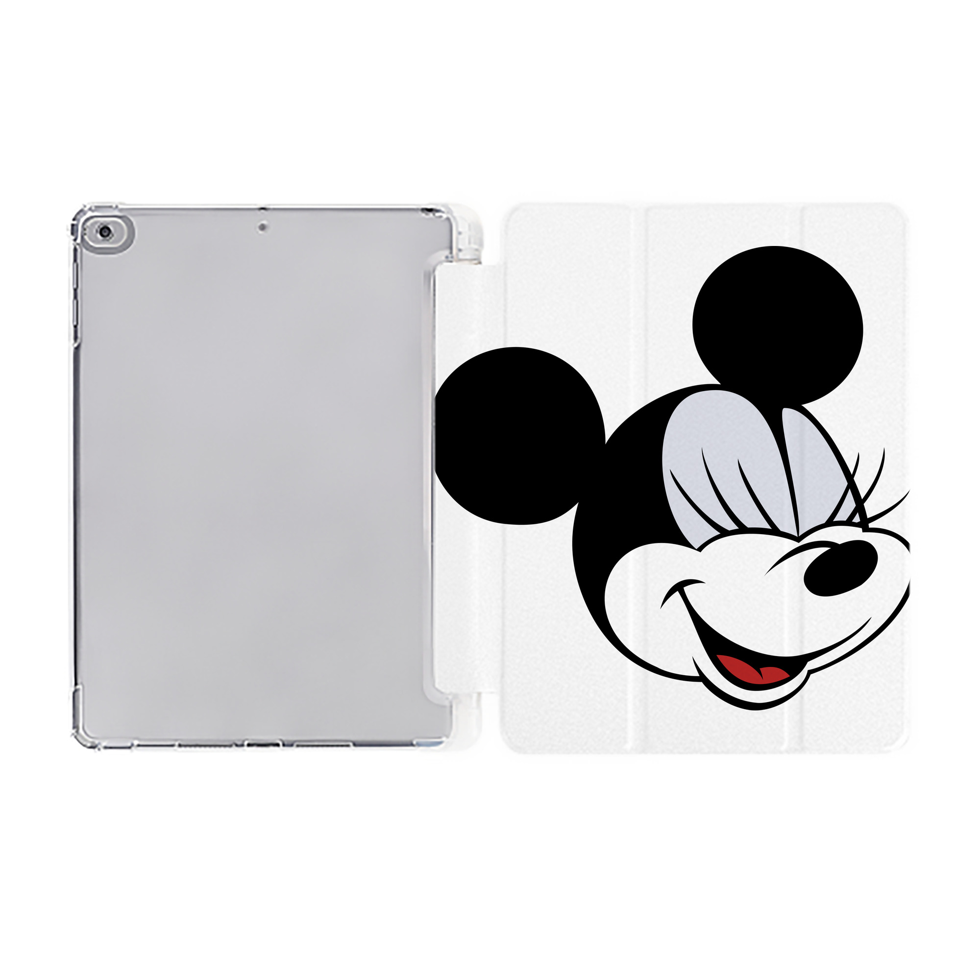 ミッキーマウス Mickey Mouse IPad ケース ペン収納付き 三つ折りスタンド PUレザー×シリコン 対応機種9.5/10.5/10.9インチ